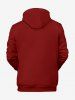 Sweat à Capuche Imprimé Crâne de Pirate Halloween Costume 3D avec Poche Grande Taille - Rouge 6XL