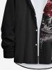 Halloween Costume Skulls Rose Flower Print Plus Size Matching Outfit For Couples -  
