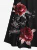 Halloween Costume Skulls Rose Flower Print Plus Size Matching Outfit For Couples -  