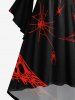Costume D'Halloween pour Couples en Toile D'araignée Grande Taille - Noir 