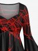 Costume D'Halloween pour Couples en Toile D'araignée Grande Taille - Noir 