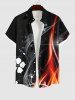 Tenue de Plage Grande Taille Costume D'ombre en Feu Floral Léger Assortie pour la Plage - Noir 