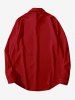 Plus Size Wizard Bat Two Tone Print Halloween Button Shirt For Men -  