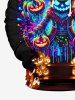 Plus Size Halloween Costume Hat Pumpkin Wizard Paint Splatter Print Drawstring Hoodie -  