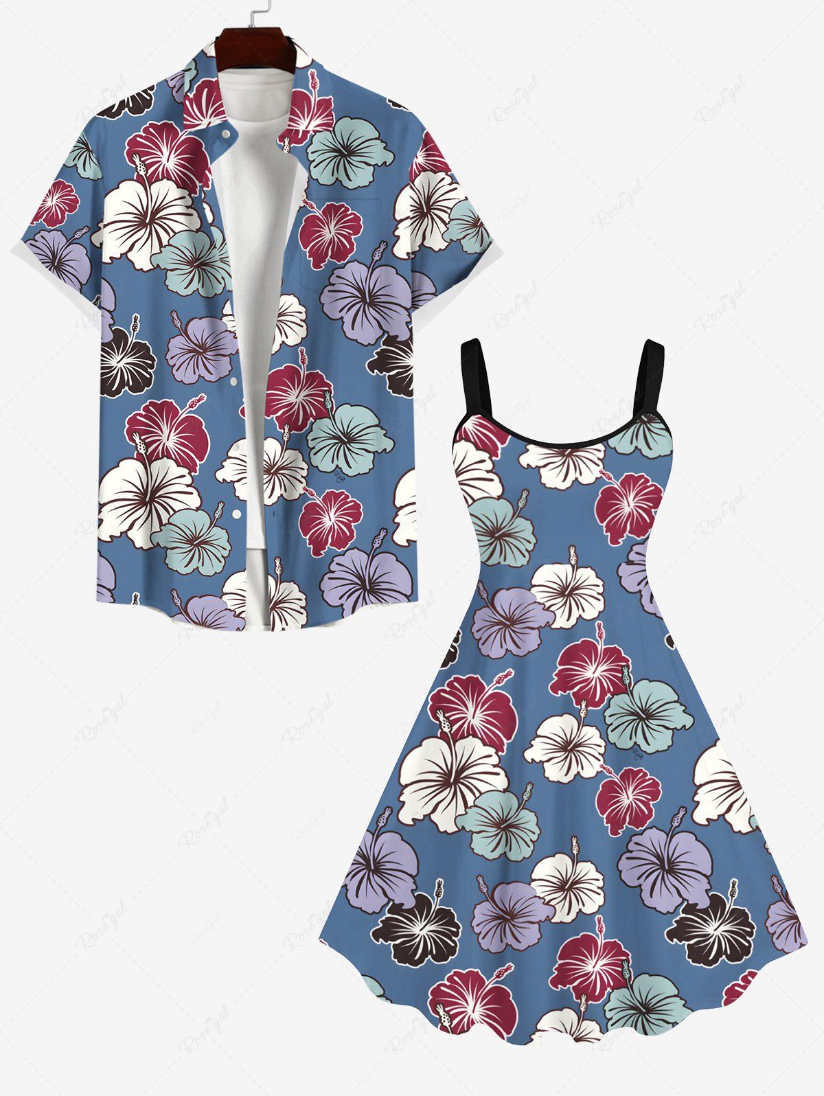 Tenue de Plage Grande Taille et Costume Imprimé Floral Coloré Multi-A 