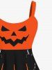 Halloween Costume Pumpkin Colorblock Print Plus Size Matching Outfit For Couples -  