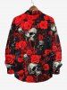 Halloween Costume Rose Flower Skulls Print Plus Size Matching Outfit For Couples -  