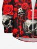 Halloween Costume Rose Flower Skulls Print Plus Size Matching Outfit For Couples -  