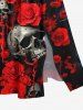 Halloween Costume Rose Flower Skulls Print Plus Size Matching Outfit For Couples -  