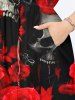 Halloween Costume Rose Flower Skulls Print Plus Size Matching Outfit For Couples -  