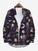 Halloween Costume Skulls Rose Flower Moon Heart Bride and Bridegroom Print Plus Size Matching Outfit For Couples -  