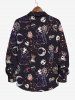 Halloween Costume Skulls Rose Flower Moon Heart Bride and Bridegroom Print Plus Size Matching Outfit For Couples -  