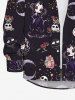 Halloween Costume Skulls Rose Flower Moon Heart Bride and Bridegroom Print Plus Size Matching Outfit For Couples -  