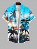 Tenue de Plage Grande Taille Imprimé Cocotiers et Mer Assortis pour Couples - Multi-A 