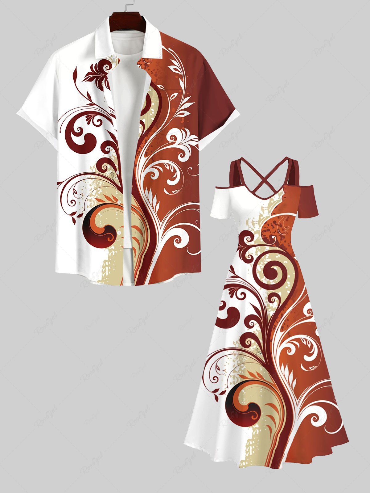 Costume D'affaire en Blocs de Couleurs et Imprimé Floral Multi-A 