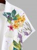Tropical Leaf Hibiscus Flowers Print Plus Size Matching Hawaii Beach Outfit For Couples -  