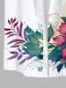 Tropical Leaf Hibiscus Flowers Print Plus Size Matching Hawaii Beach Outfit For Couples -  