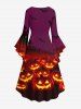 Ensemble Costume D'Halloween pour Couples en Forme de Chauve-Souris et Citrouille Grande Taille - Multi-A 