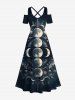 Halloween Costume Moon Flowers Print Plus Size Matching Outfit For Couples -  