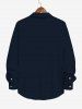 Plus Size Halloween Costume Moon Flowers Print Buttons Long Sleeve Shirt For Men -  
