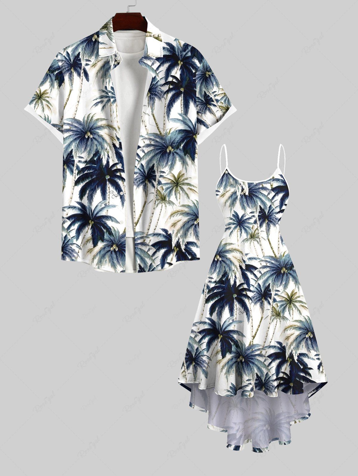 Rouleau Grande Taille à Imprimé Cocotiers et Peinture à Encre pour la Plage Multi-A 