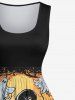 Halloween Costume Pumpkin Ghost Owl Tree Print Plus Size Matching Outfit For Couples -  
