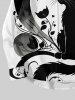 Ensemble Costume D'Halloween pour Couples en Forme de Coeur Fleurs et Fantôme Grande Taille - Noir 