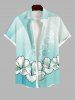 Tenue de Plage Grande Taille Imprimé à Fleurs et Branches Courbées pour Couples - Vert 