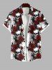 Halloween Costume Skulls Rose Flower Print Plus Size Matching Outfit For Couples -  