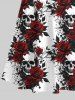 Halloween Costume Skulls Rose Flower Print Plus Size Matching Outfit For Couples -  