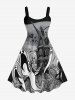 Ensemble de Costume D'Halloween Château Chaussette de Grande Taille pour Couples - Noir 