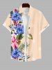 Costume de Plage Grande Taille Imprimé à Fleurs et Feuilles Tropicales - Multi-A 