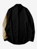 Ensemble Costume D'Halloween Imprimé Journal et Chauve-souris Grande Taille pour Couples - Noir 