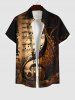 Halloween Costume Distressed Music Note Print Plus Size Matching Set For Couples -  