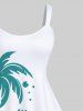 Hawaïen à Imprimé Cocotiers et Etoiles de Mer avec Coquillages Grande-Taille pour Couples - Blanc 