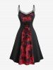 Ensemble Cape à Capuche Halloween Rose Colorée et Lacets Grande Taille - Noir 4X | US 26-28
