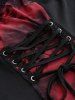 Ensemble Cape à Capuche Halloween Rose Colorée et Lacets Grande Taille - Noir 4X | US 26-28