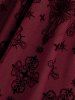 Gothic Plus Size Lace Up Ruffles Cross Tank Dress -  