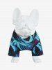 Pet's Ombre Coconut Tree Print Buttons Hawaii Shirt -  