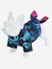 Pet's Ombre Coconut Tree Print Buttons Hawaii Shirt -  