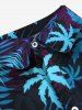 Pet's Ombre Coconut Tree Print Buttons Hawaii Shirt -  
