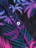 Pet's Ombre Coconut Tree Print Buttons Hawaii Shirt -  
