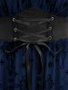 Gothic Plus Size Lace Up Ruffles Cross Tank Dress -  