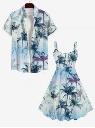 Costume de Plage Grande Taille Imprimé Ombre Cocotier pour la Plage - Multi-A 