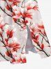 Tenue de Plage Tendance Grande Taille Imprimé à Fleurs de Pêche pour Couples - Multi-A 