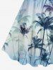 Costume de Plage Grande Taille Imprimé Ombre Cocotier pour la Plage - Multi-A 
