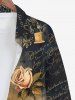 Chemise D'Halloween Rose Journal Imprimée de Grande Taille pour Homme - Multi-A 8XL