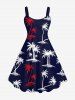 Coconut Tree Print Plus Size Matching Hawaii Beach Outfit For Couples -  