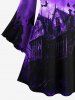 Plus Size Eagle Castle Ombre Sky Print Halloween Costume A Line Dress -  