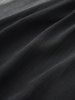 Robe gothique grande taille à lacets, volants froncés, rayures en cuir PU, patchwork - Noir 3X | US 22-24